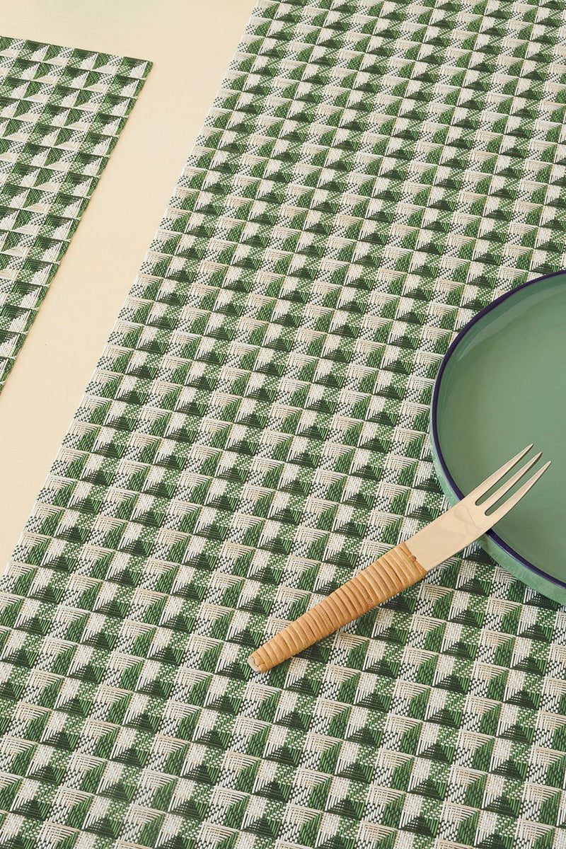 Chilewich Crane Placemat Rectangle 14"x19" Thyme