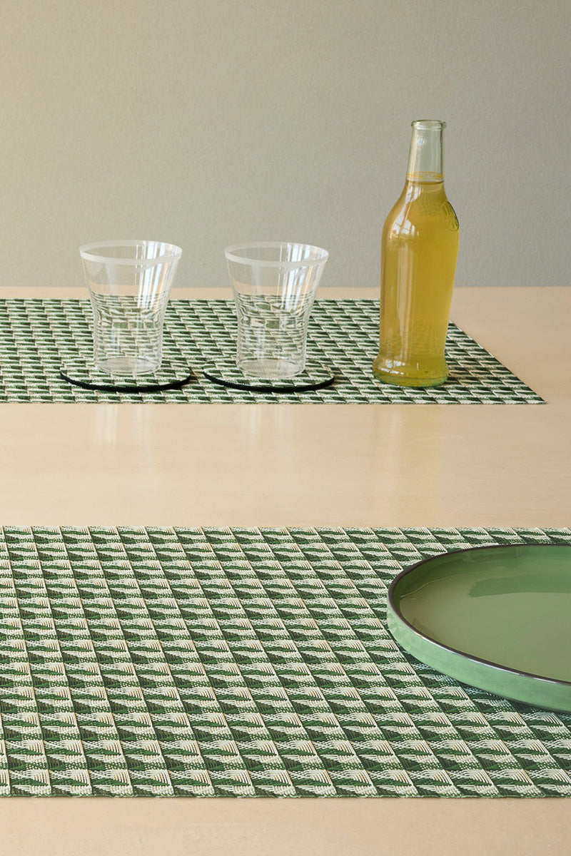 Chilewich Crane Placemat Rectangle 14"x19" Thyme