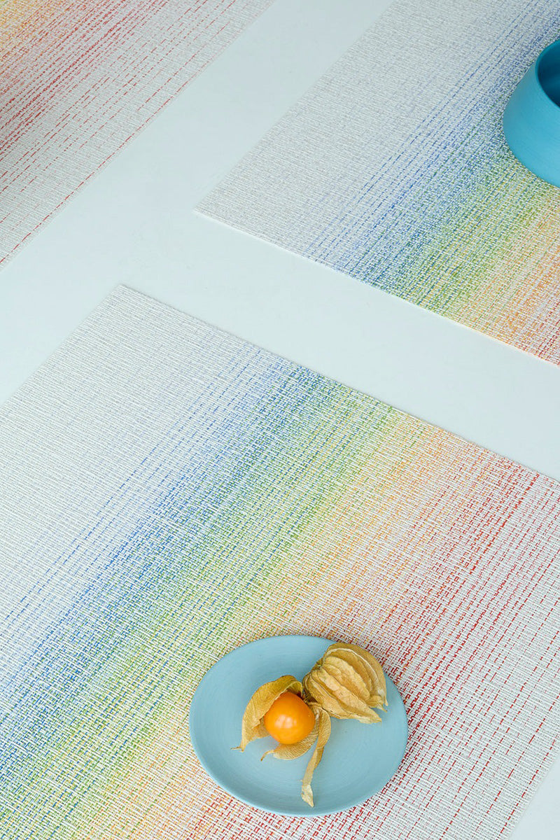 Chilewich Ombre Placemat Rectangle 14"x19" Rainbow
