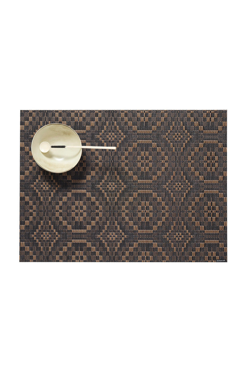 Chilewich Overshot Placemat Rectangle 14"x19" Tiger Eye