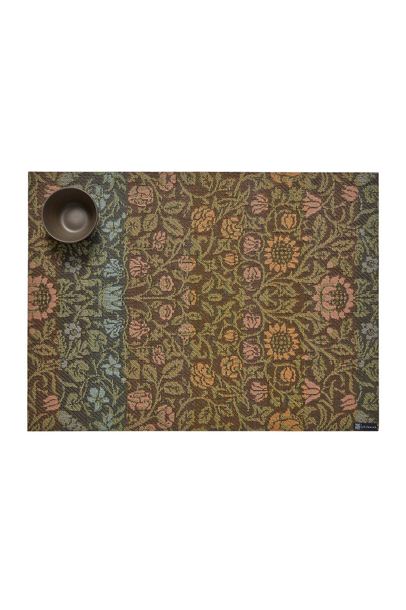 Chilewich William Morris Placemat Rectangle 14"x19" Dark Multi