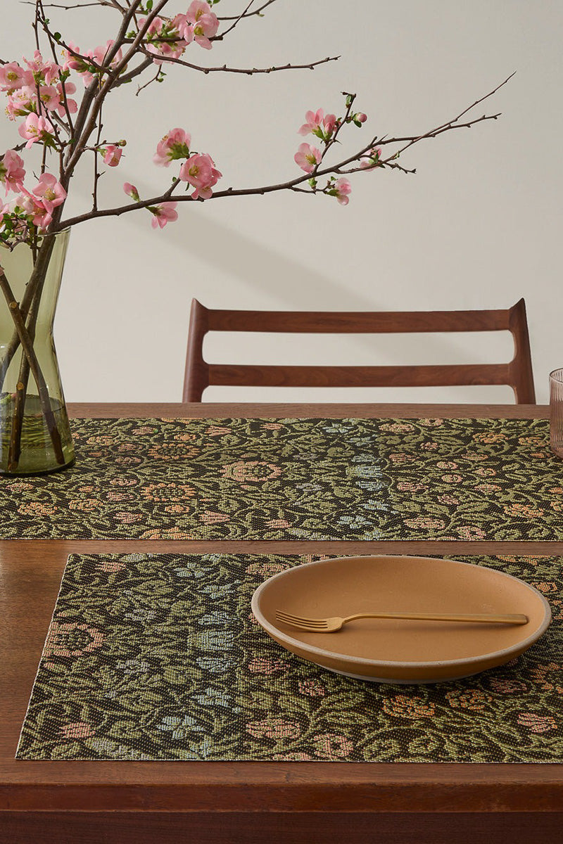 Chilewich William Morris Placemat Rectangle 14"x19" Dark Multi
