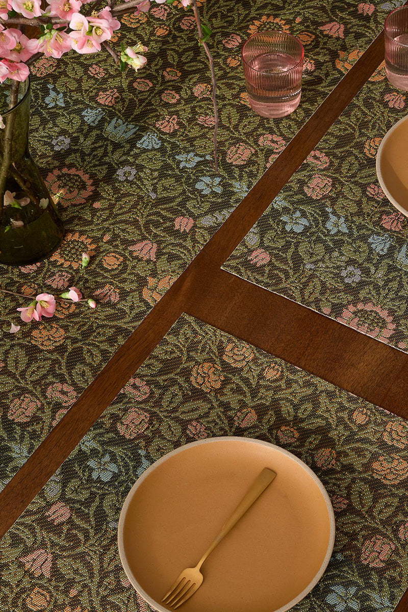 Chilewich William Morris Placemat Rectangle 14"x19" Dark Multi