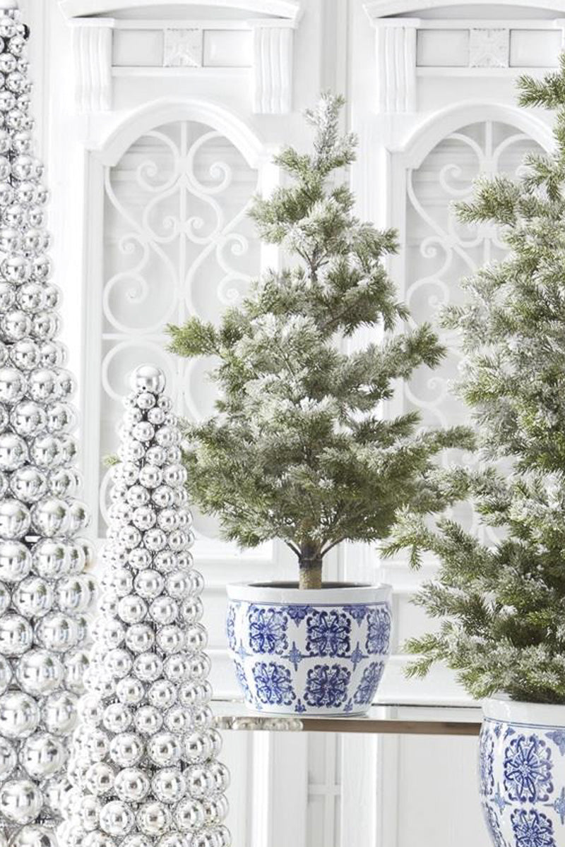 Chinoiserie Planter 11.75" Blue & White