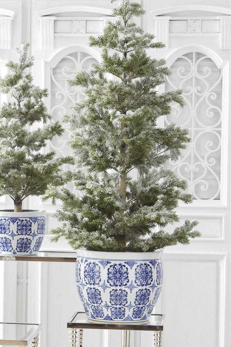 Chinoiserie Planter 12.75" Blue & White