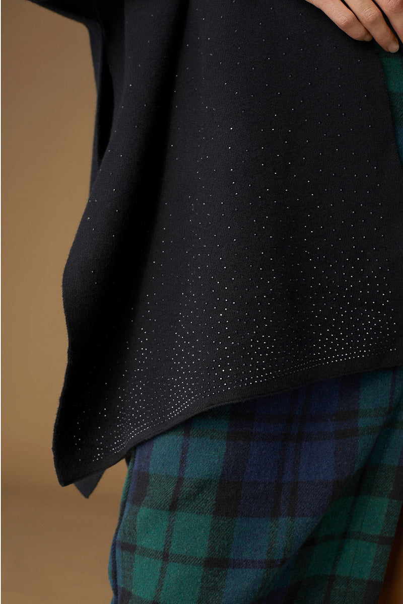 Blythe Cardi Wrap with Sparkles Black