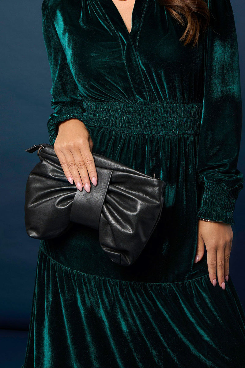 Clarissa Bow Crossbody Black