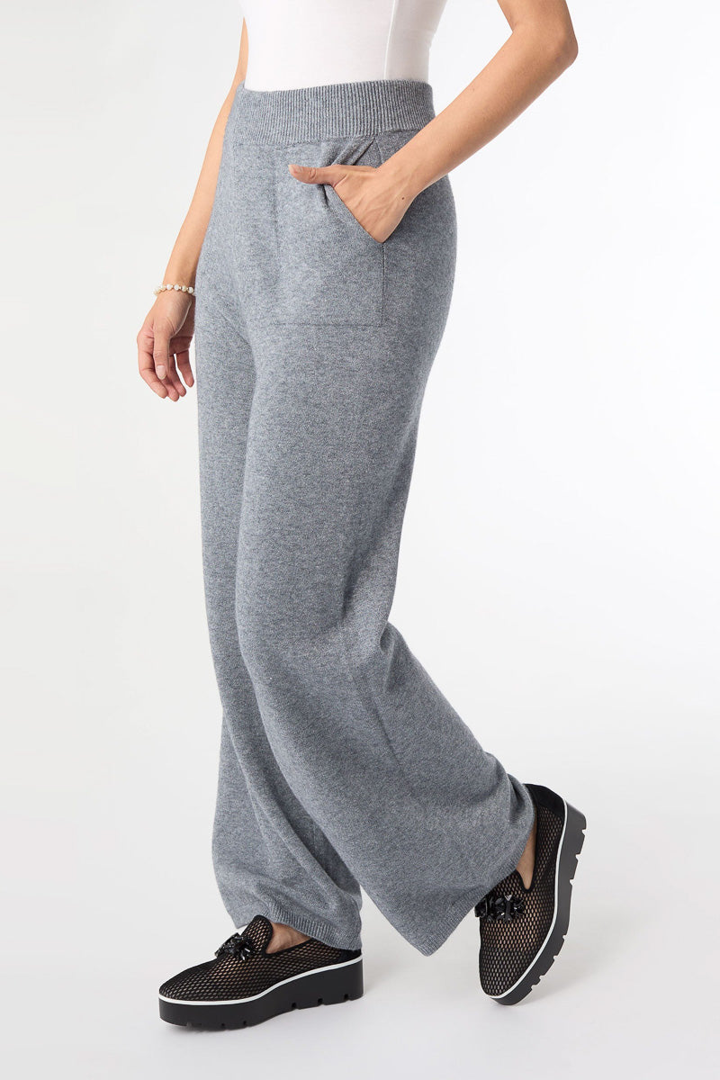 Heavenly-Luxe Wide Leg Bottoms S/M Mid Heather Grey