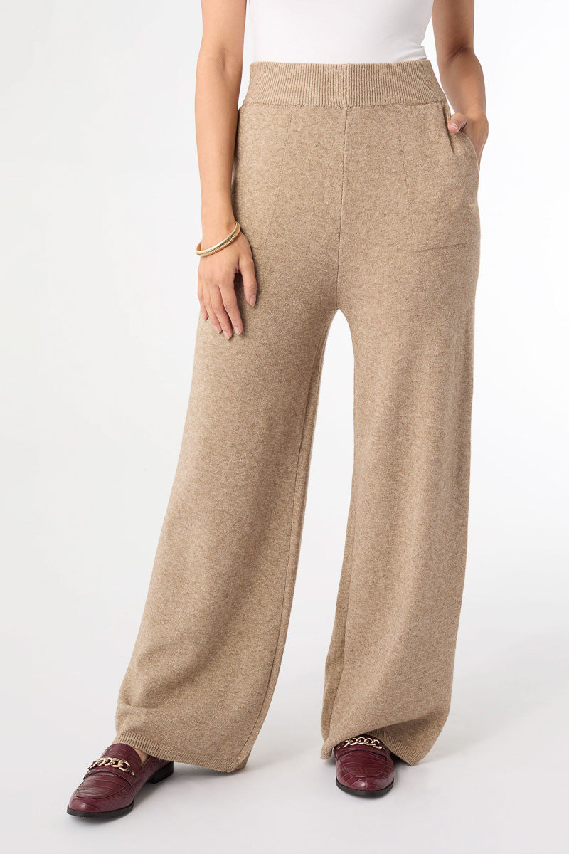 Heavenly-Luxe Wide Leg Bottoms XXL Beige Heather