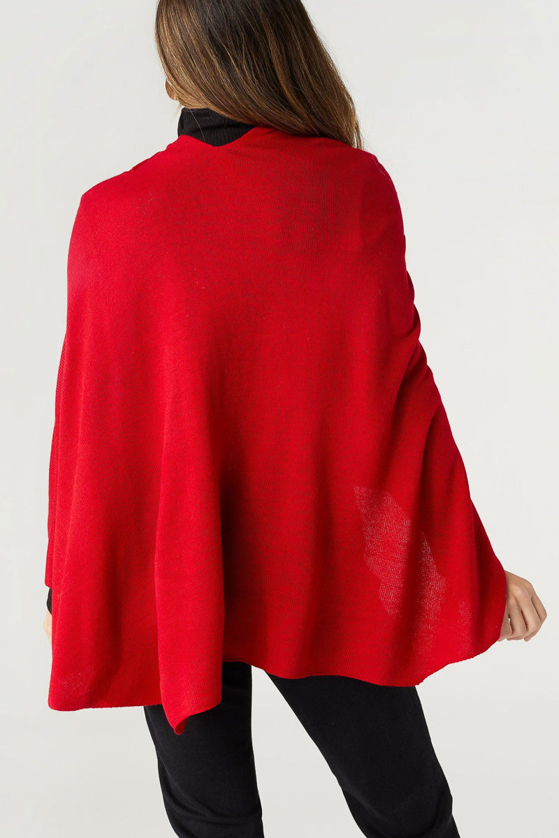 Kiara Pull Thru Wrap with Embellishment Red