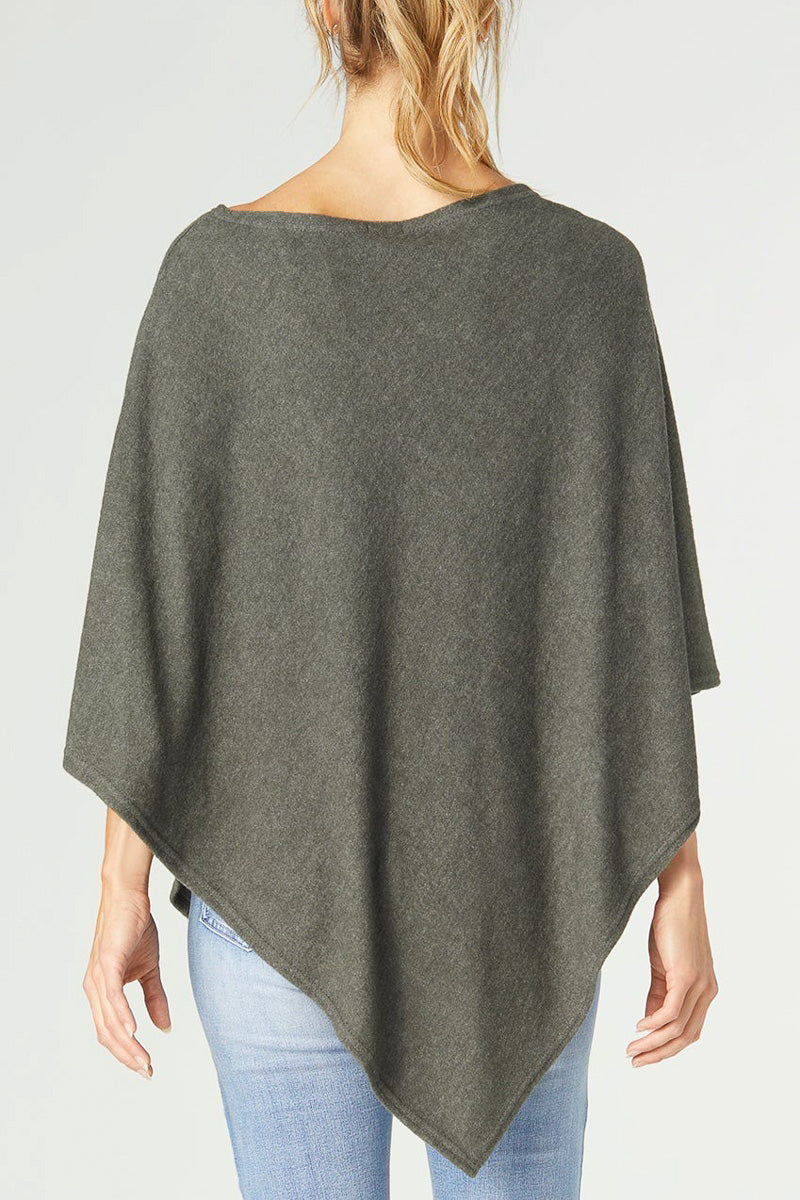 Lightweight Brushed Poncho Green