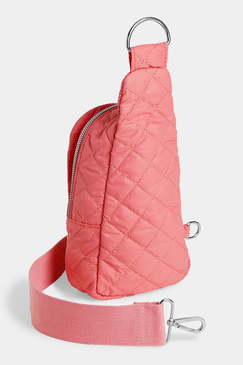 Rhea Puffer Crossbody Salmon