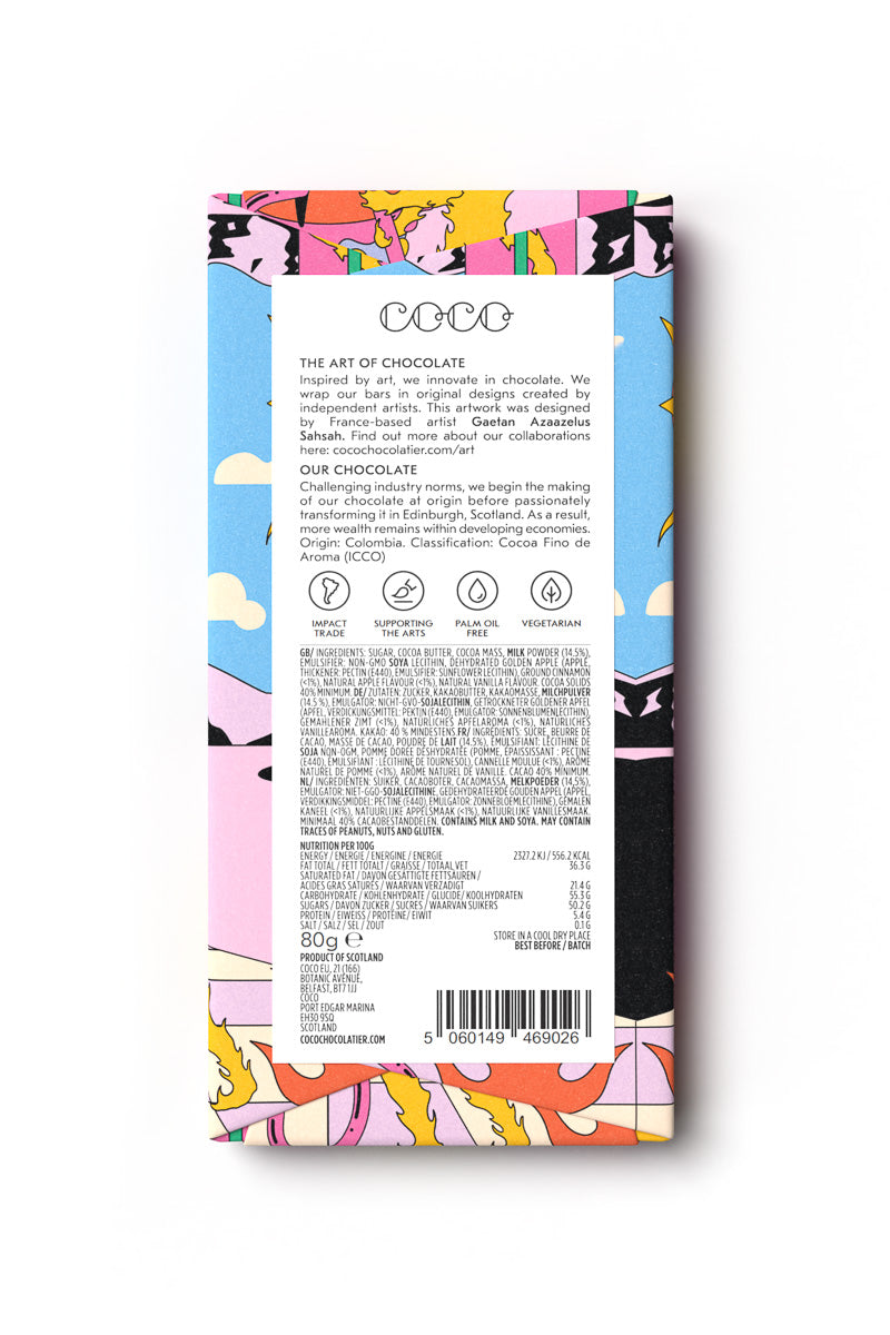 COCO Chocolatier Golden Apple Pie Chocolate Bar