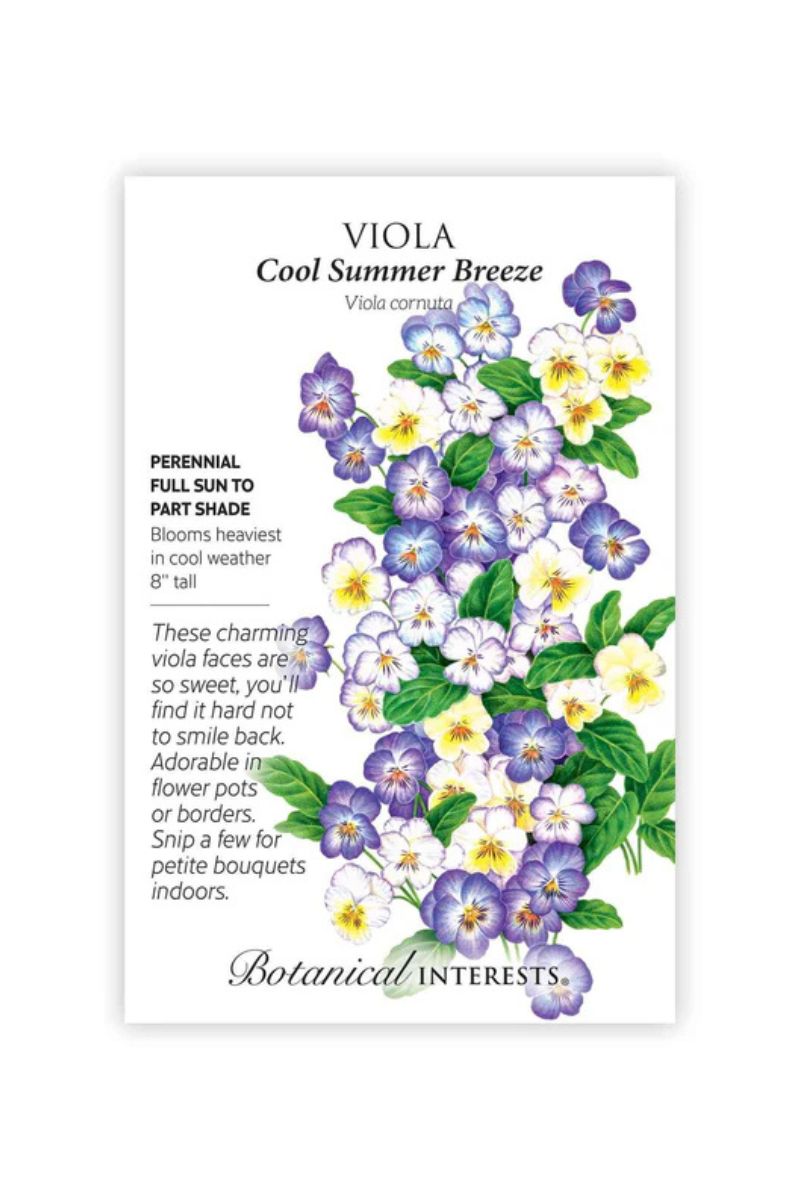 Botanical Interests Cool Summer Breeze Viola Seeds