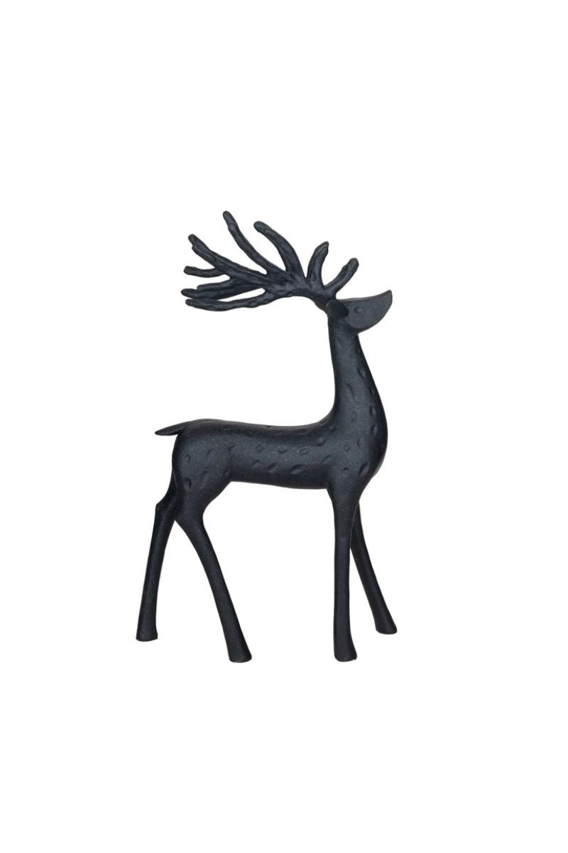 Resin Reindeer 7.5"x 2.5"x12" Black