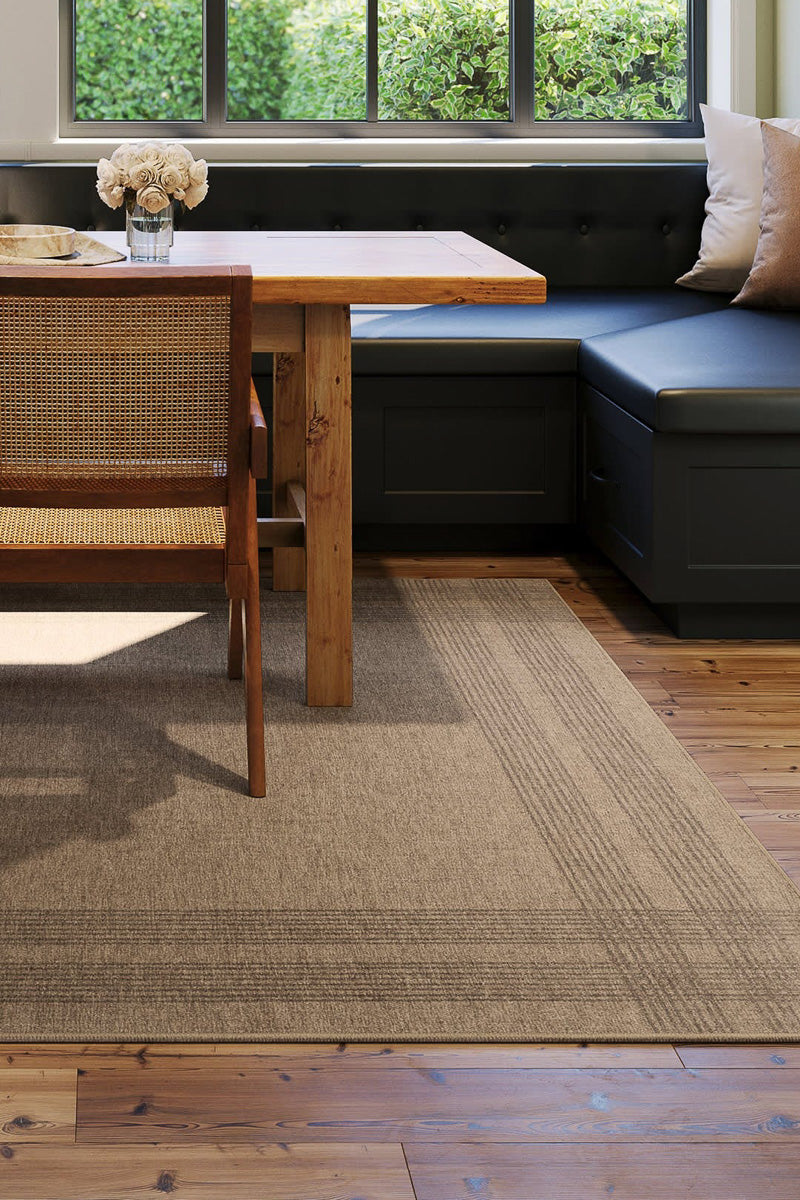 Dash & Albert Bedford Soft Plaid Washable Rug 2'x3' Tan