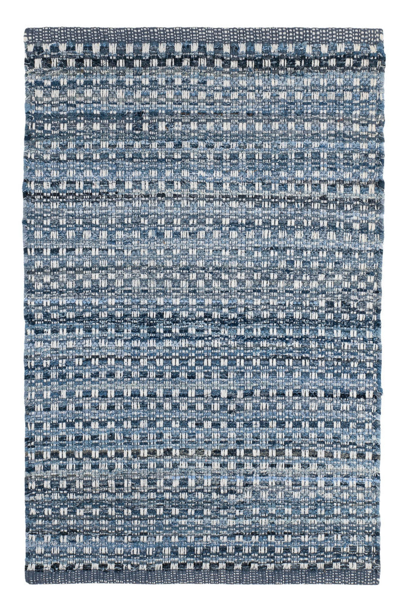 Dash & Albert Denim Stone Handwoven Cotton Rug 2'x3' Blue