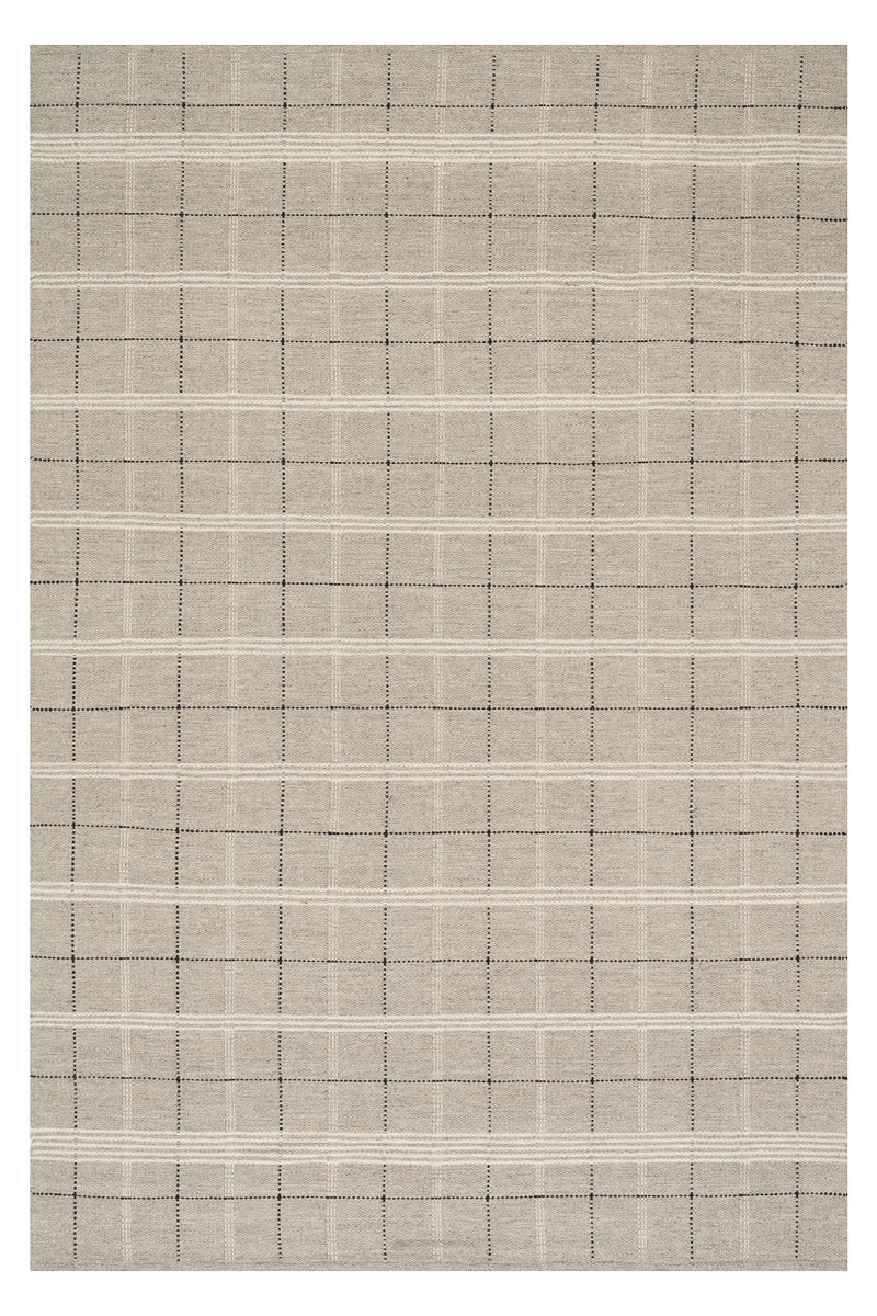 Dash & Albert Downing Plaid Wool Cozy Rug 3'x5' Grey