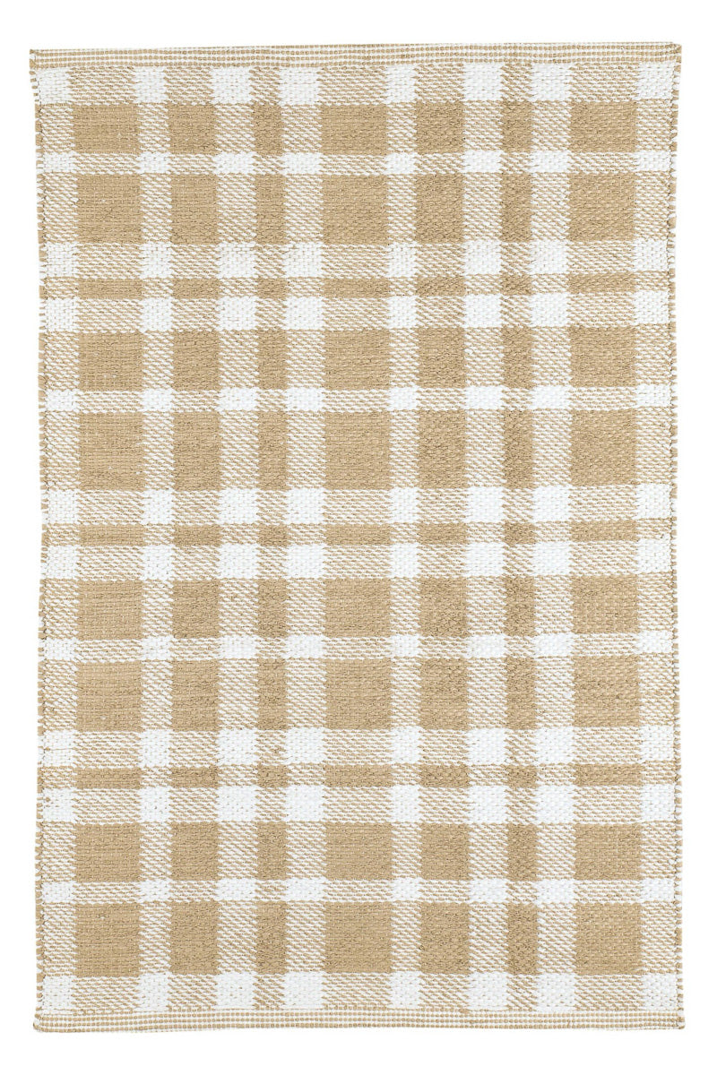 Dash & Albert Tattersall Handwoven Indoor/Outdoor Rug 2'x3' Khaki