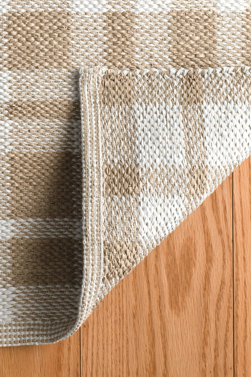 Dash & Albert Tattersall Handwoven Indoor/Outdoor Rug 2'x3' Khaki