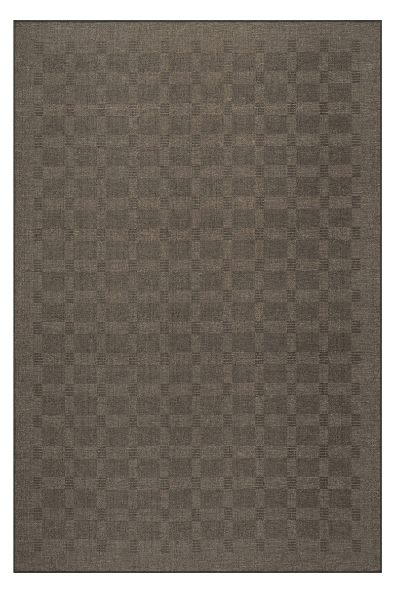 Dash & Albert Walker Modern Checked Washable Rug 2'x3' Charcoal