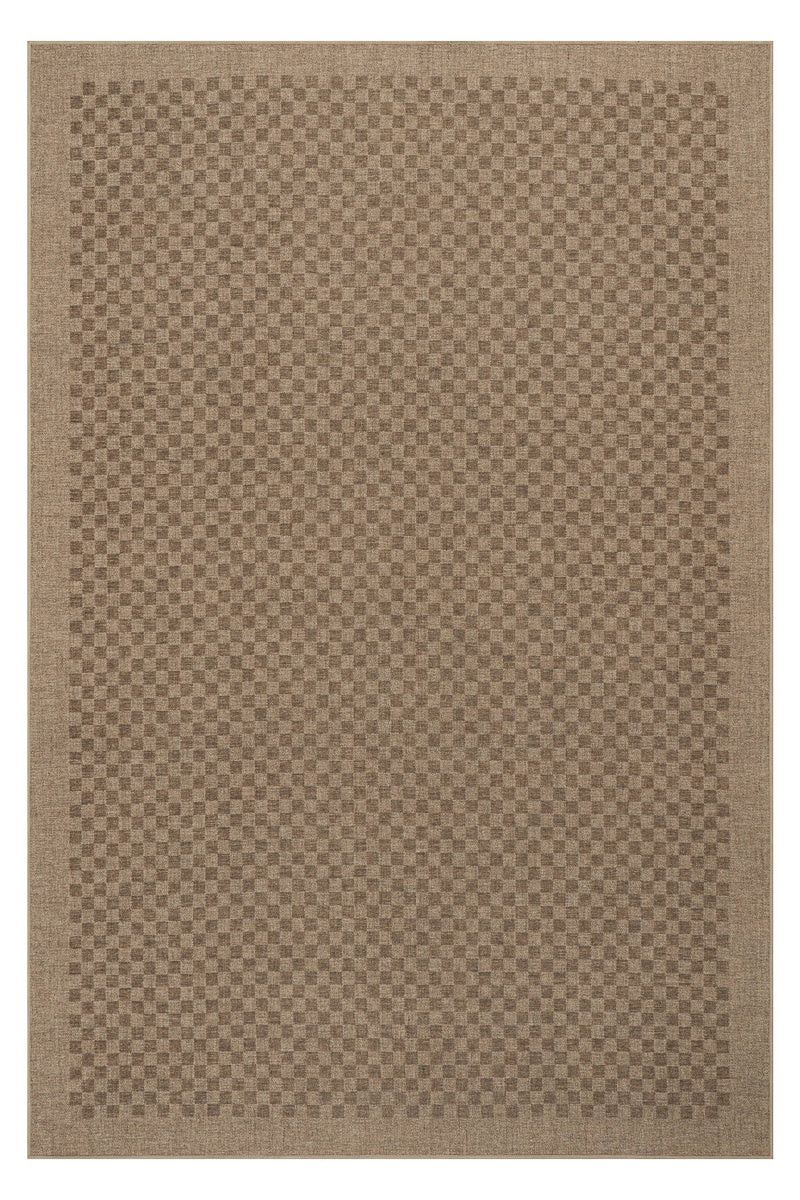 Dash & Albert Watts Modern Checkered Washable Rug 2'x3' Brown