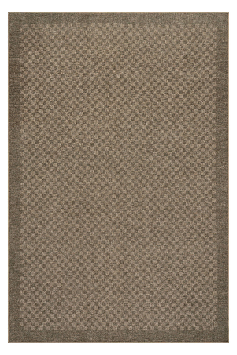 Dash & Albert Watts Modern Checkered Washable Rug 2'x3' Charcoal