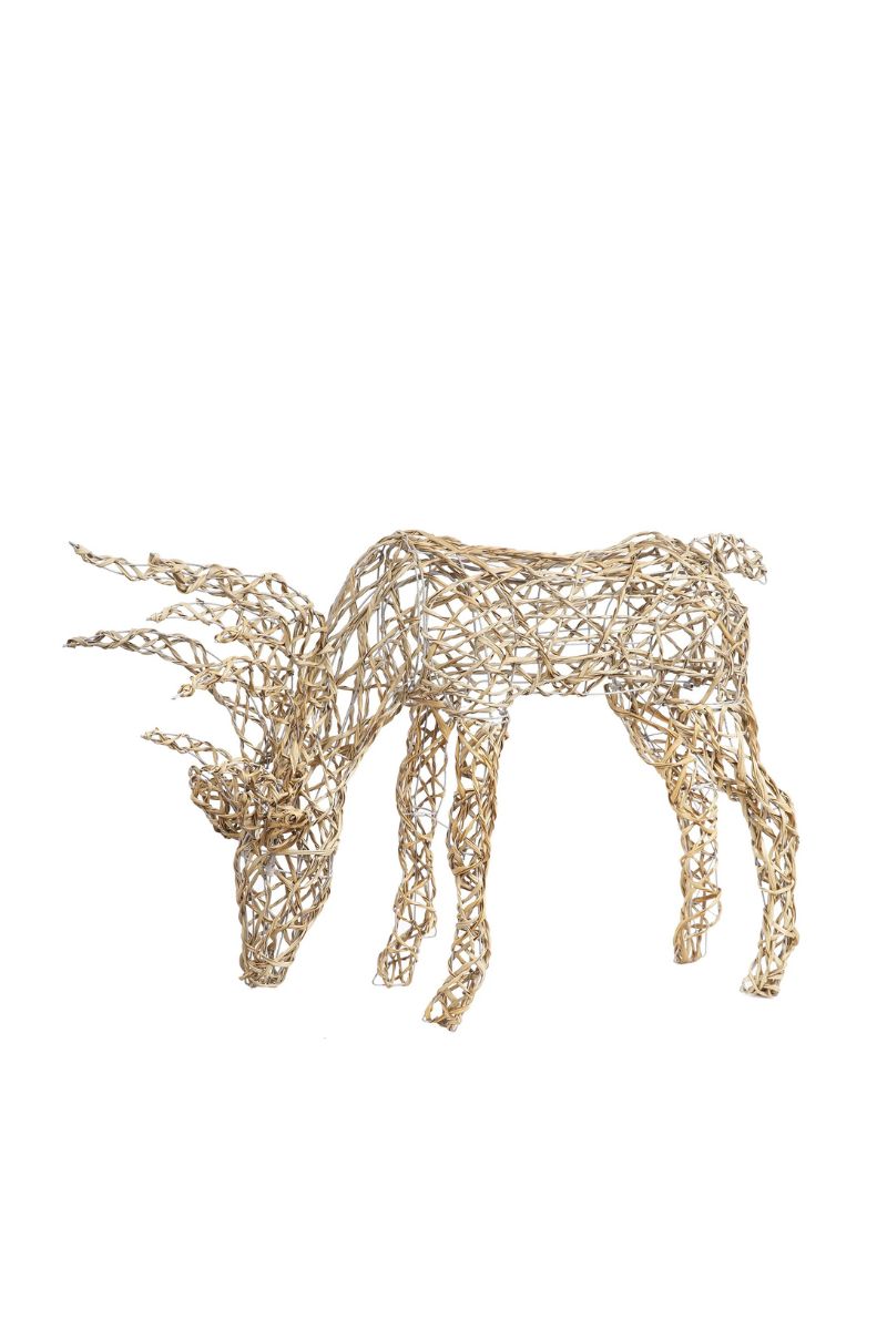 Deer Looking Down 35"x 30" Natural