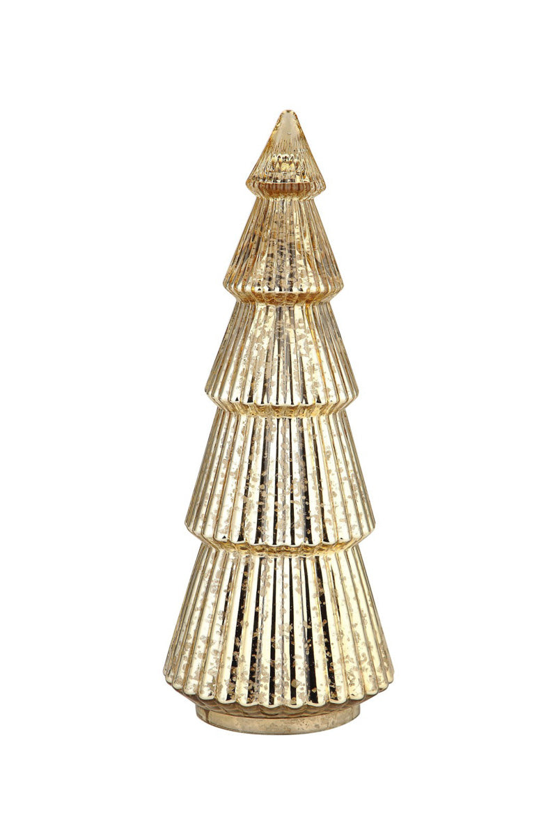Mercury Glass Christmas Tree 21.5" Gold