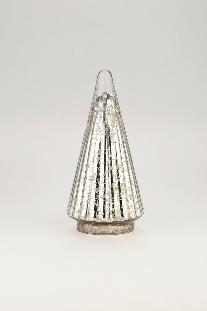 Mercury Glass Christmas Tree 10.5" Silver