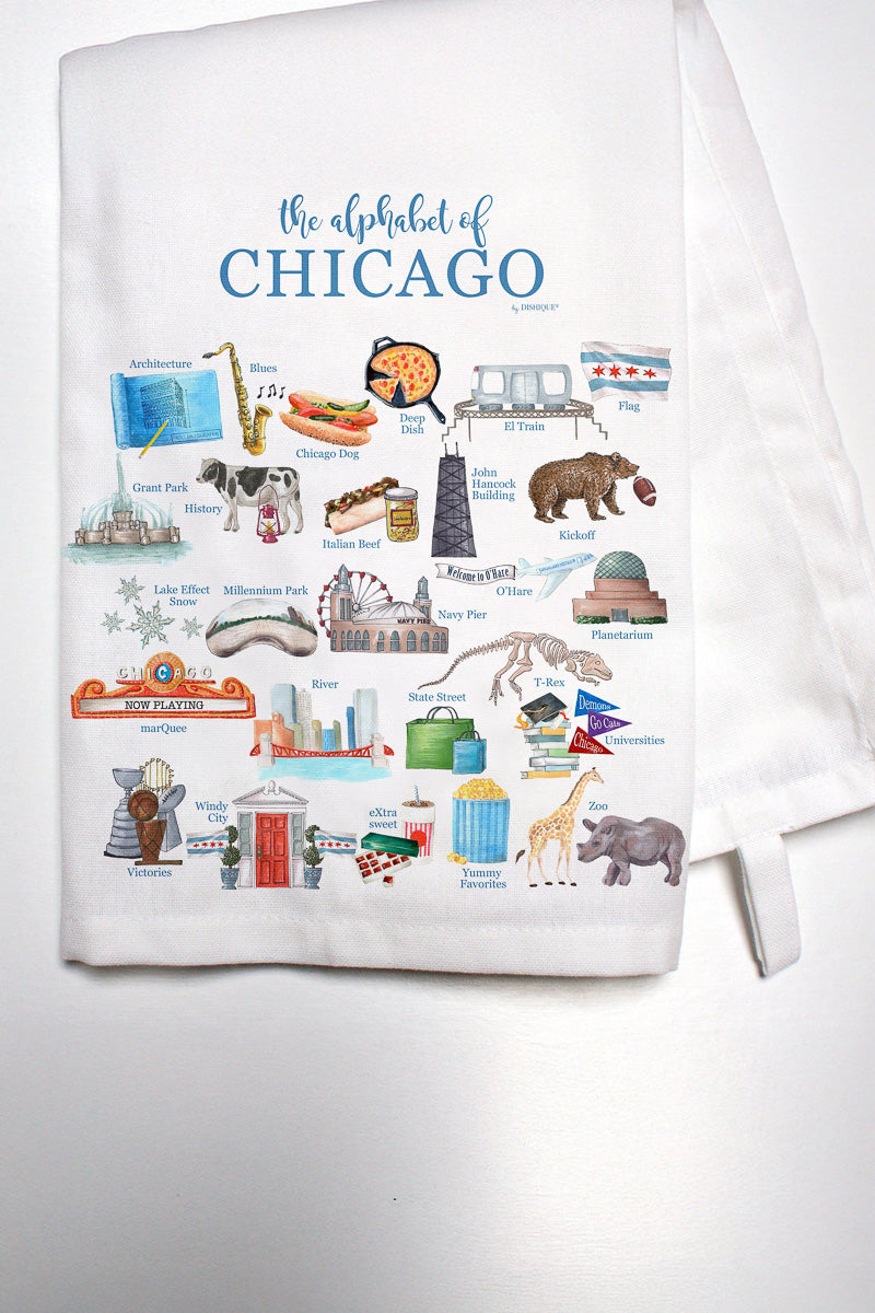 Dishique Chicago Alphabet Bar Towel