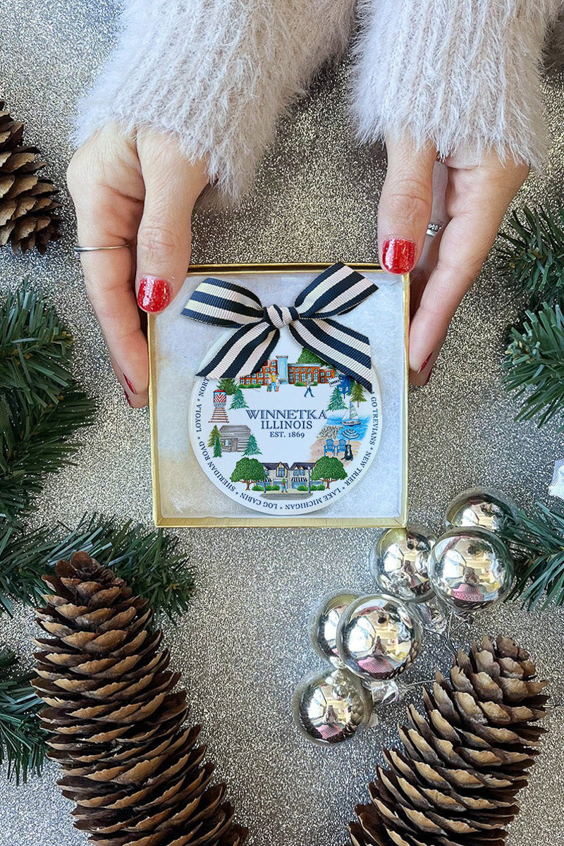 Dishique Winnetka Icons Christmas Ornament 3"