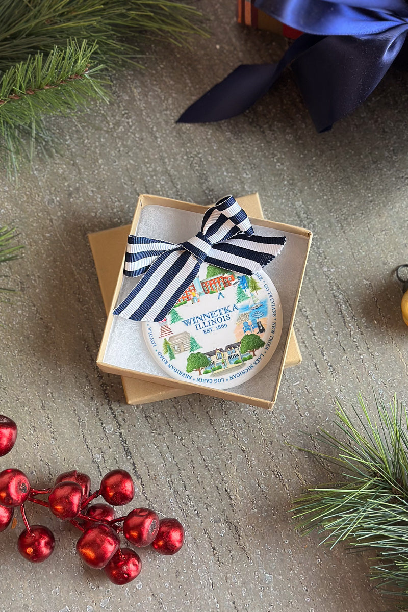 Dishique Wilmette Icons Christmas Ornament 3"