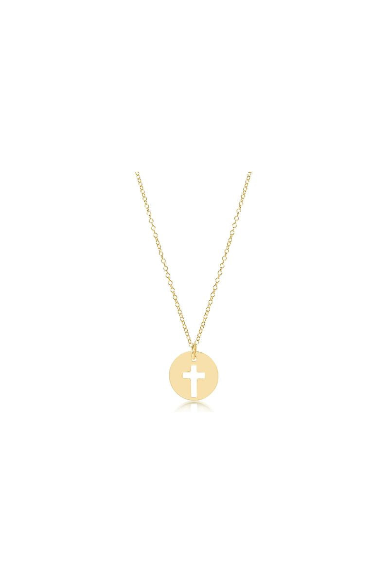 enewton 16" Necklace Gold Blessed Gold Disc