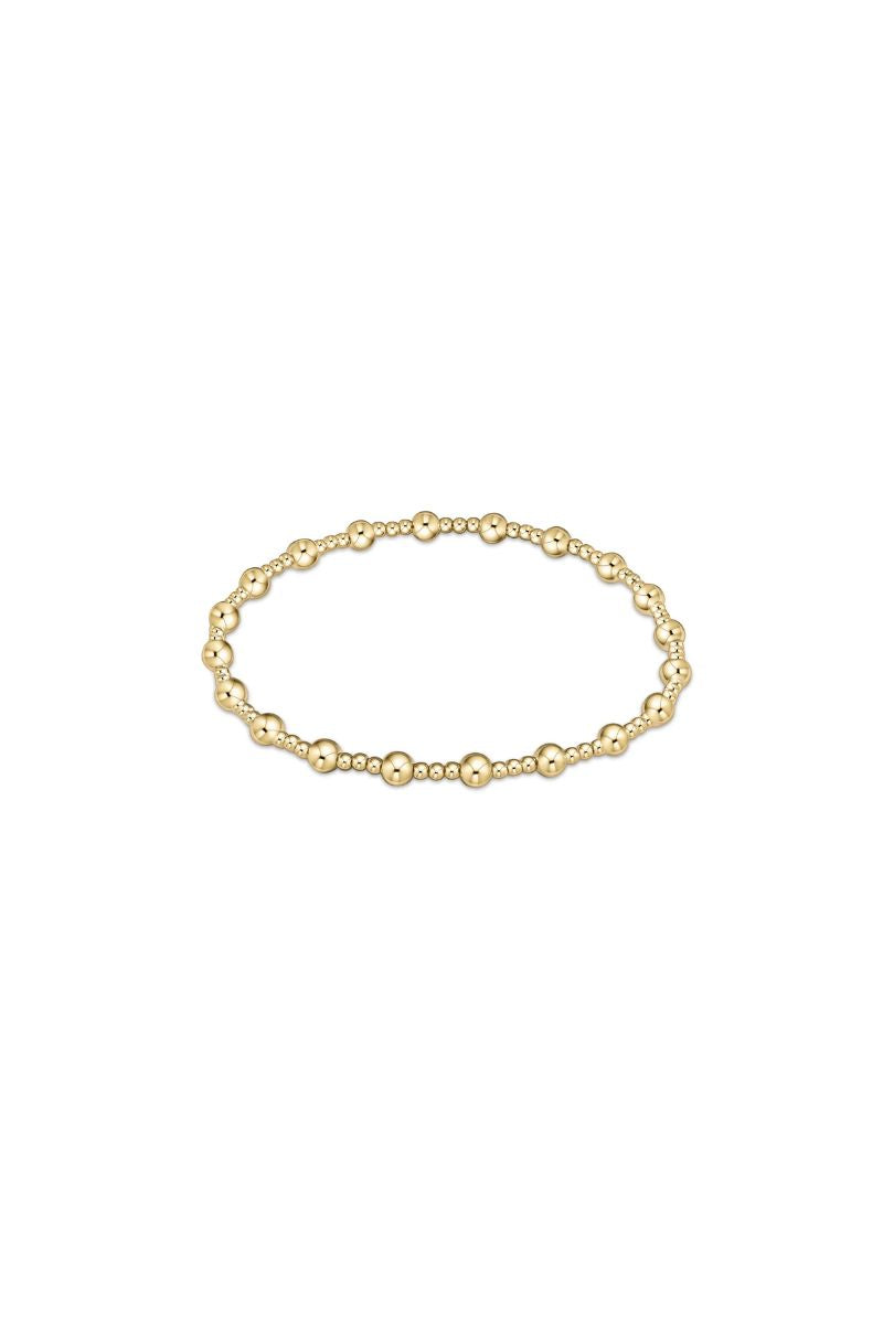 enewton Classic Sincerity Pattern 4mm Bead Bracelet Gold