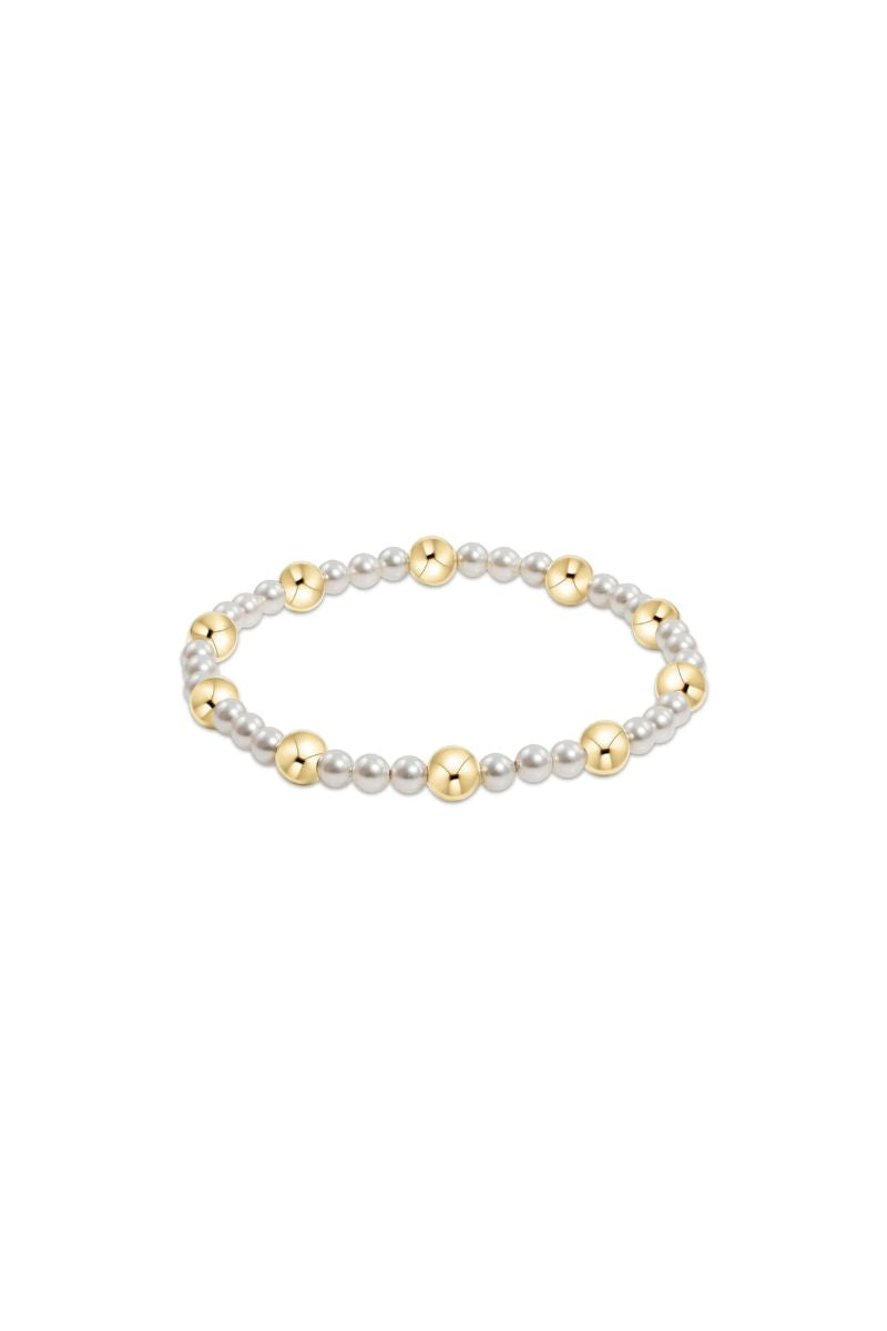 enewton Pearl Sincerity Pattern 4mm Bead Bracelet 6mm Gold