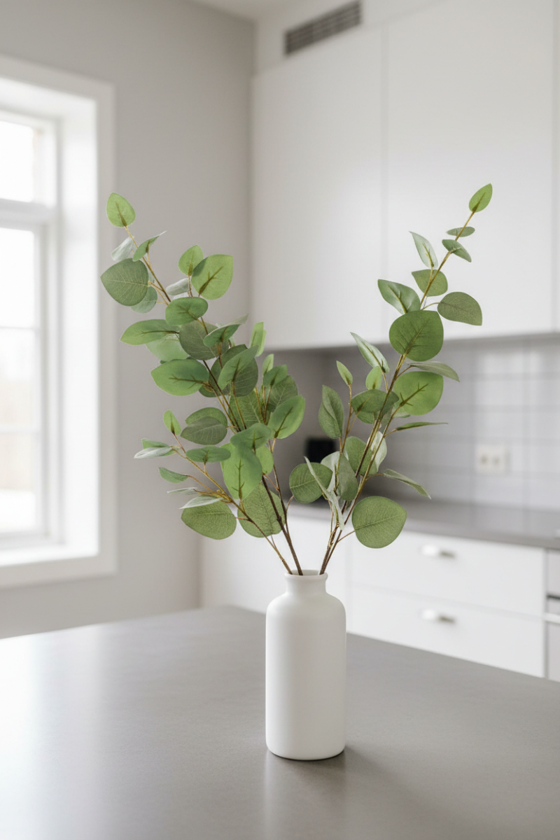 Faux Aspen Leaf Stem 38" Green