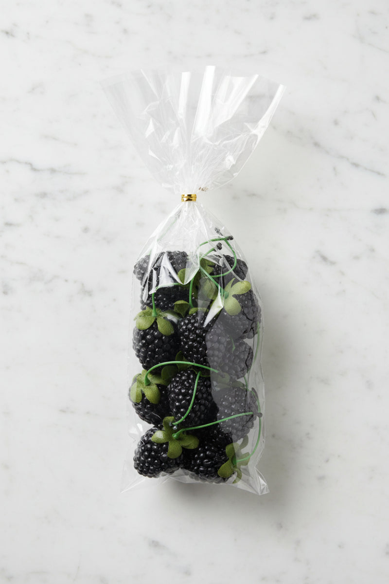 Faux Bagged Blackberries 5"