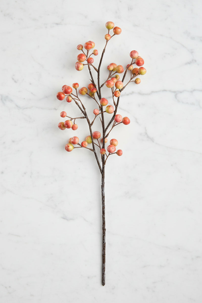 Faux Crabapple Spray 30.5": Orange