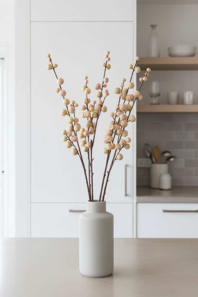 Faux Crabapple Stem 28"