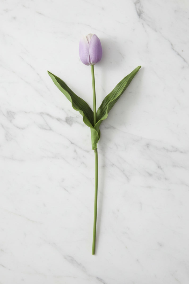 Faux Real Touch Mini Tulip Stem 10.5" Light Purple