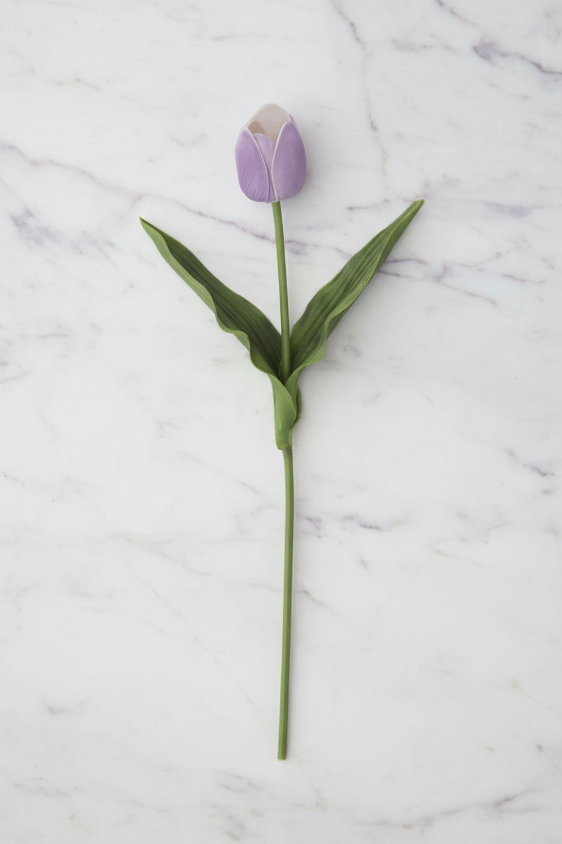 Faux Real Touch Tulip Stem 18.5" Light Purple