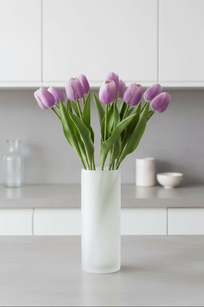 Faux Real Touch Tulip Stem 18.5" Light Purple