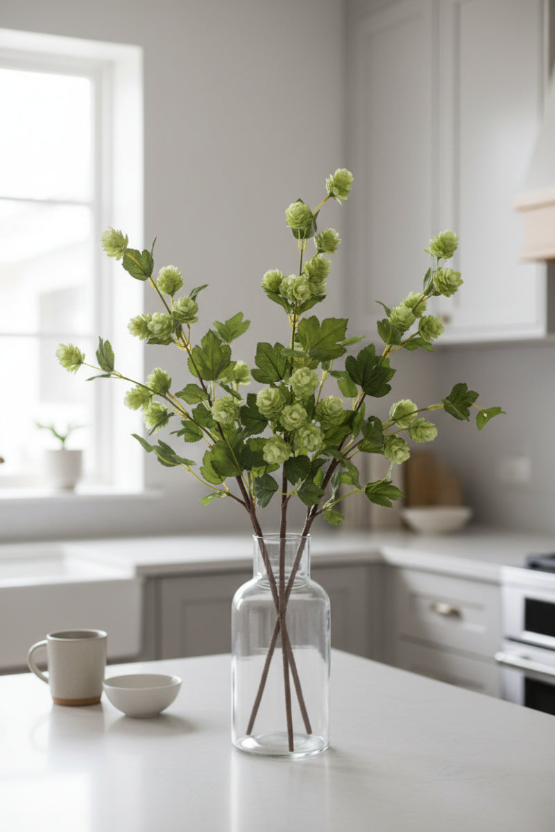 Faux Hops Spray 36" Green
