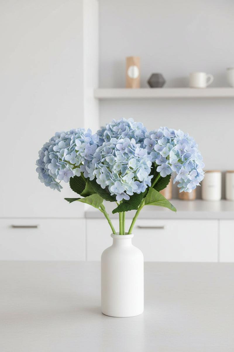 Faux Hydrangea Bouquet 13" Delphinium