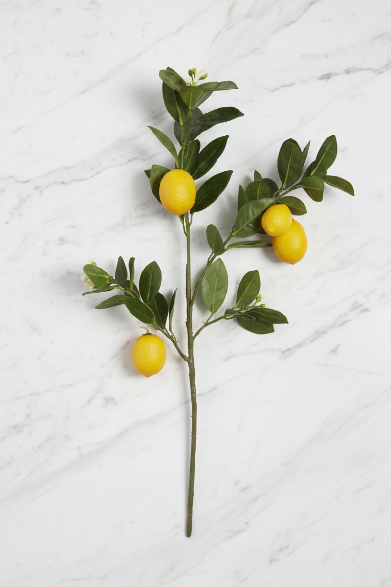 Faux Lemon Branch 32" Yellow