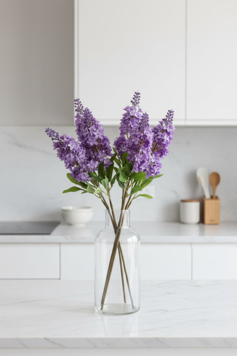 Faux Lilac Spray 25" Lavender