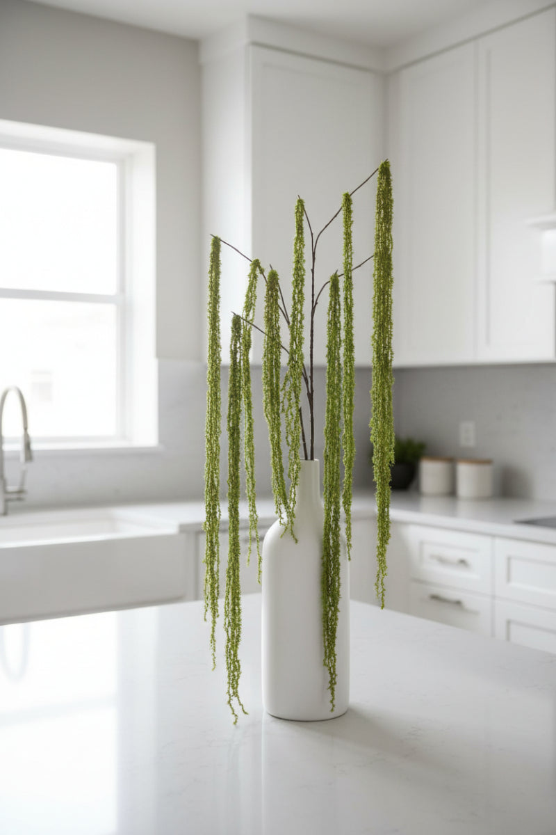 Faux Moss Hanging Spray 62" Green