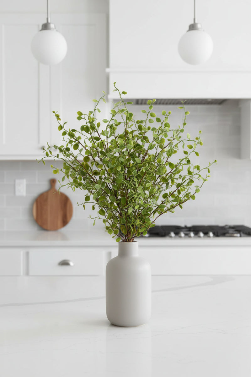 Faux Muehlenbeckia Wire Bush 10" Green