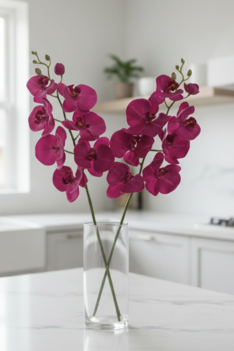 Faux Phalaenopsis Spray 30" Orchid